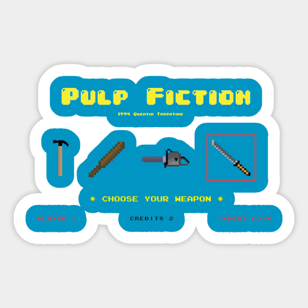 8bit Pulp Fiction Sticker by JMadGraphics